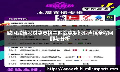 欧国联精彩对决英格兰迎战克罗地亚直播全程回顾与分析